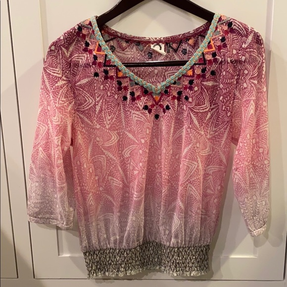 Akemi + Kin Embroidered Boho Blouse - Picture 2 of 6